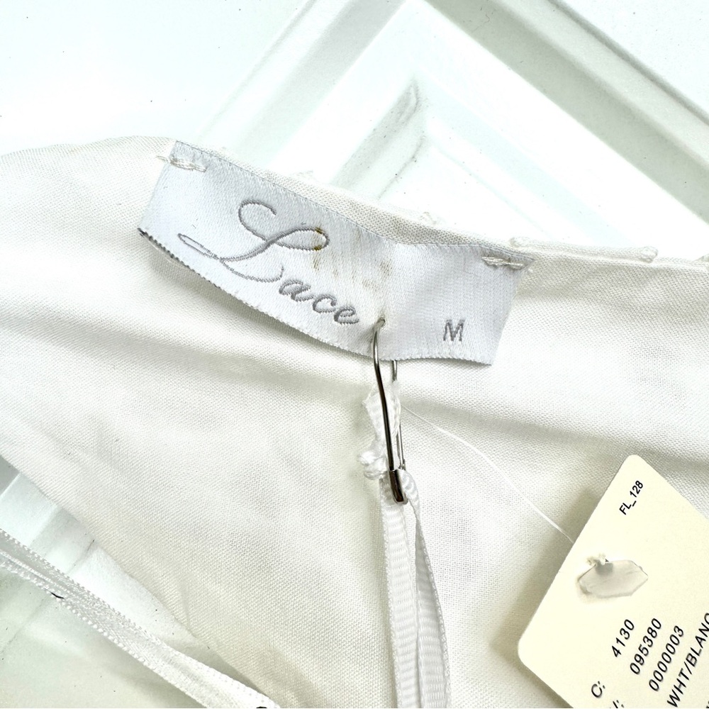 LACE THE LABEL Anthropologie NEW Eyelet Cutout Halter Dress NEW Size M White - Picture 15 of 16